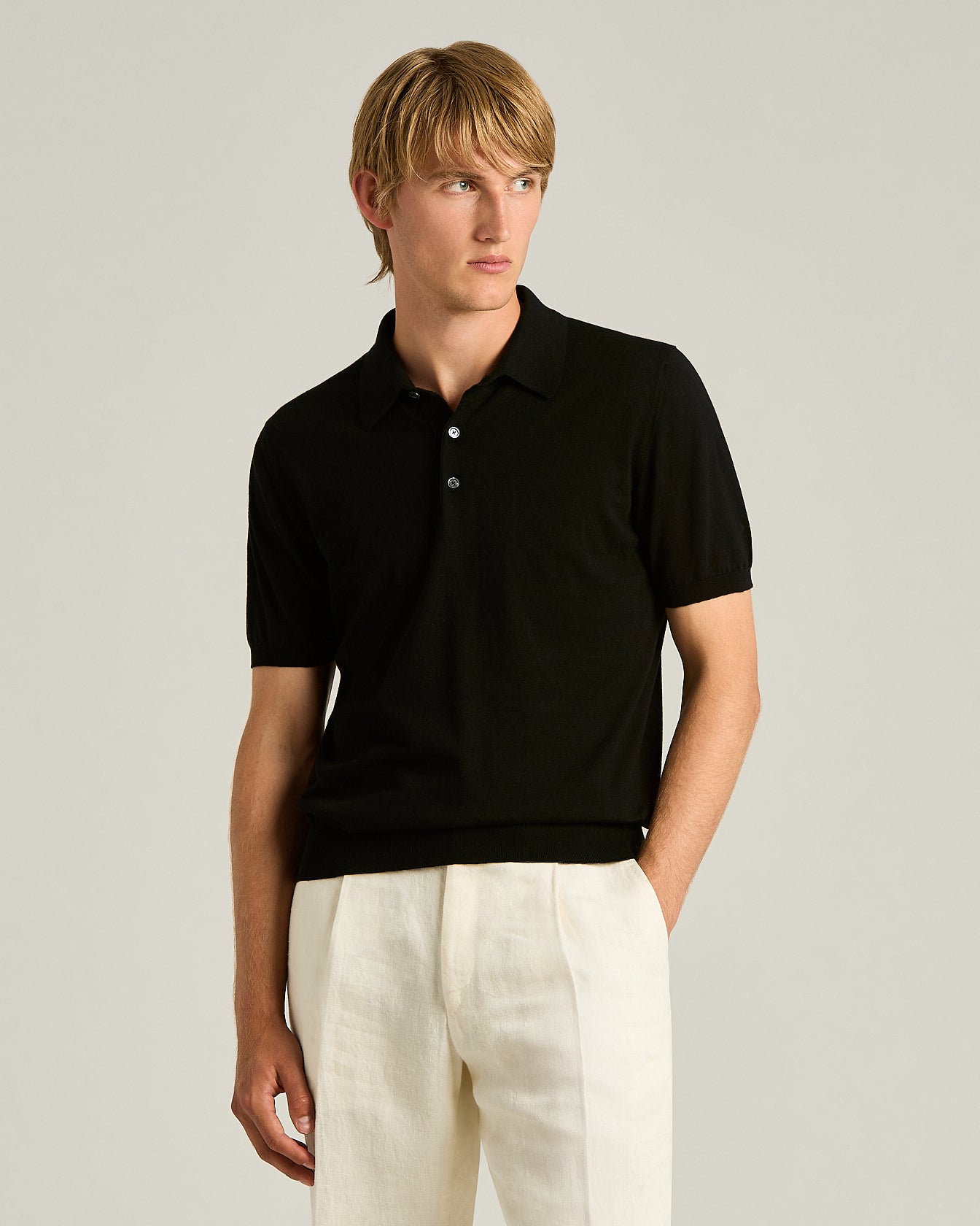 PURE COTTON SHORT-SLEEVED POLO SHIRT
