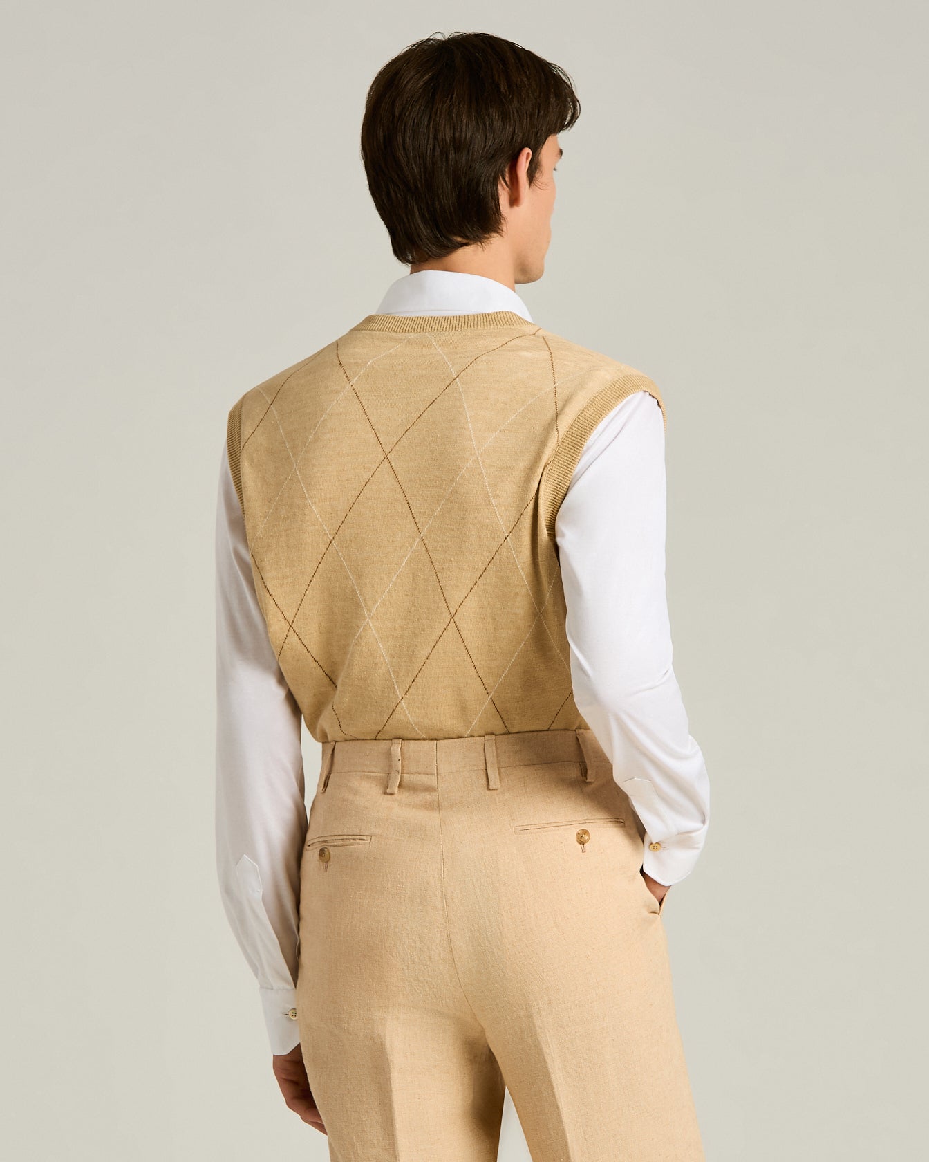 PURE LINEN V-NECK SWEATER VEST