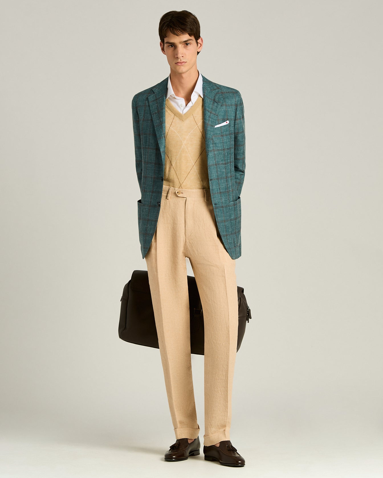 PURE LINEN V-NECK SWEATER VEST