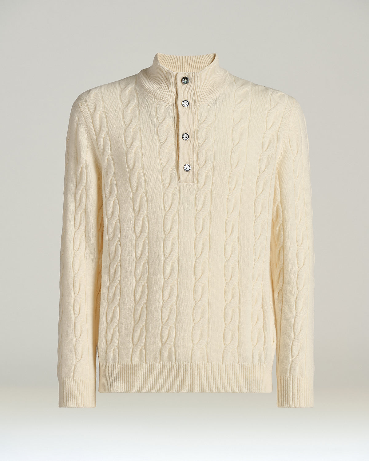 VANILLA WHITE CASHMERE TURTLENECK SWEATER 1