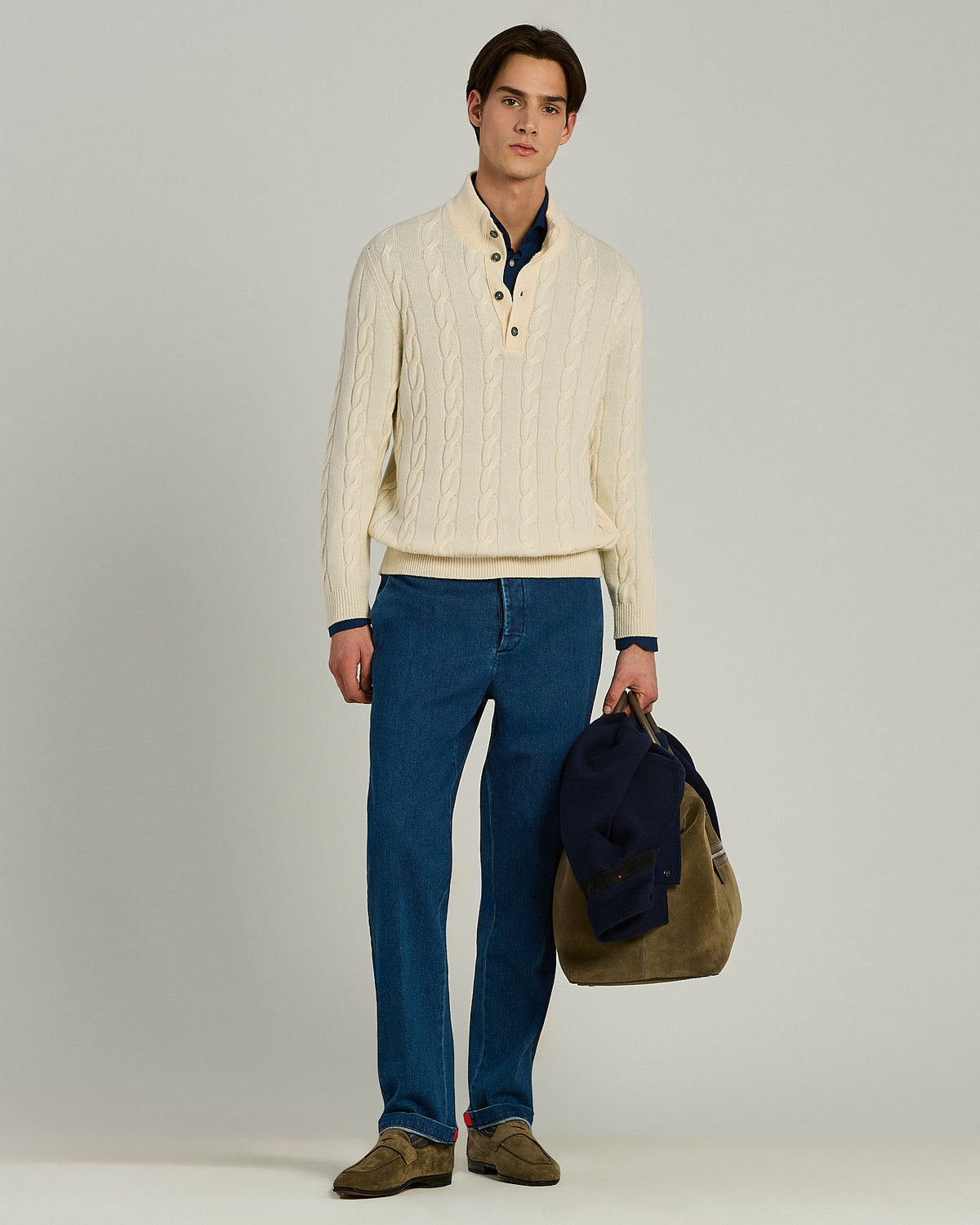 VANILLA WHITE CASHMERE TURTLENECK SWEATER 5
