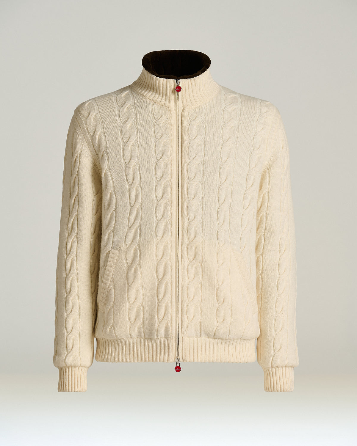 BROWN CASHMERE BLOUSON 1
