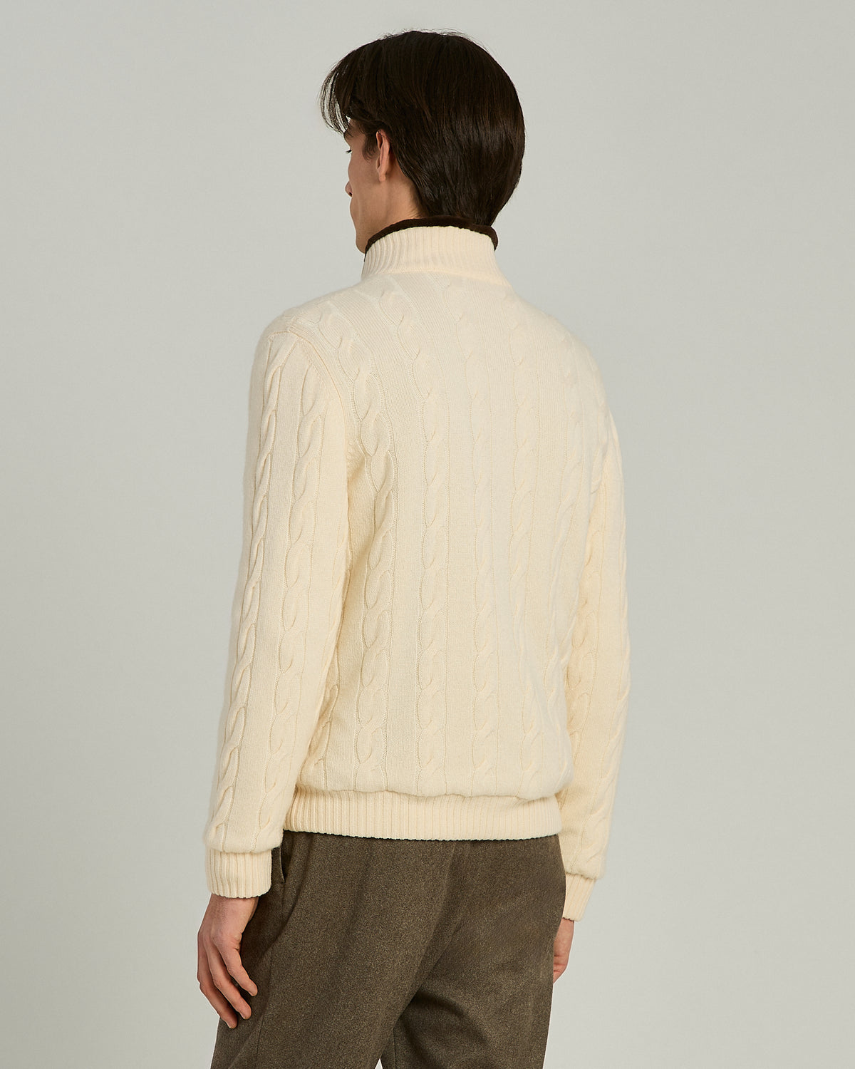 BROWN CASHMERE BLOUSON 3