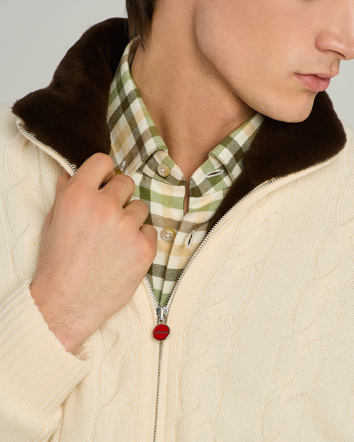 BROWN CASHMERE BLOUSON 4
