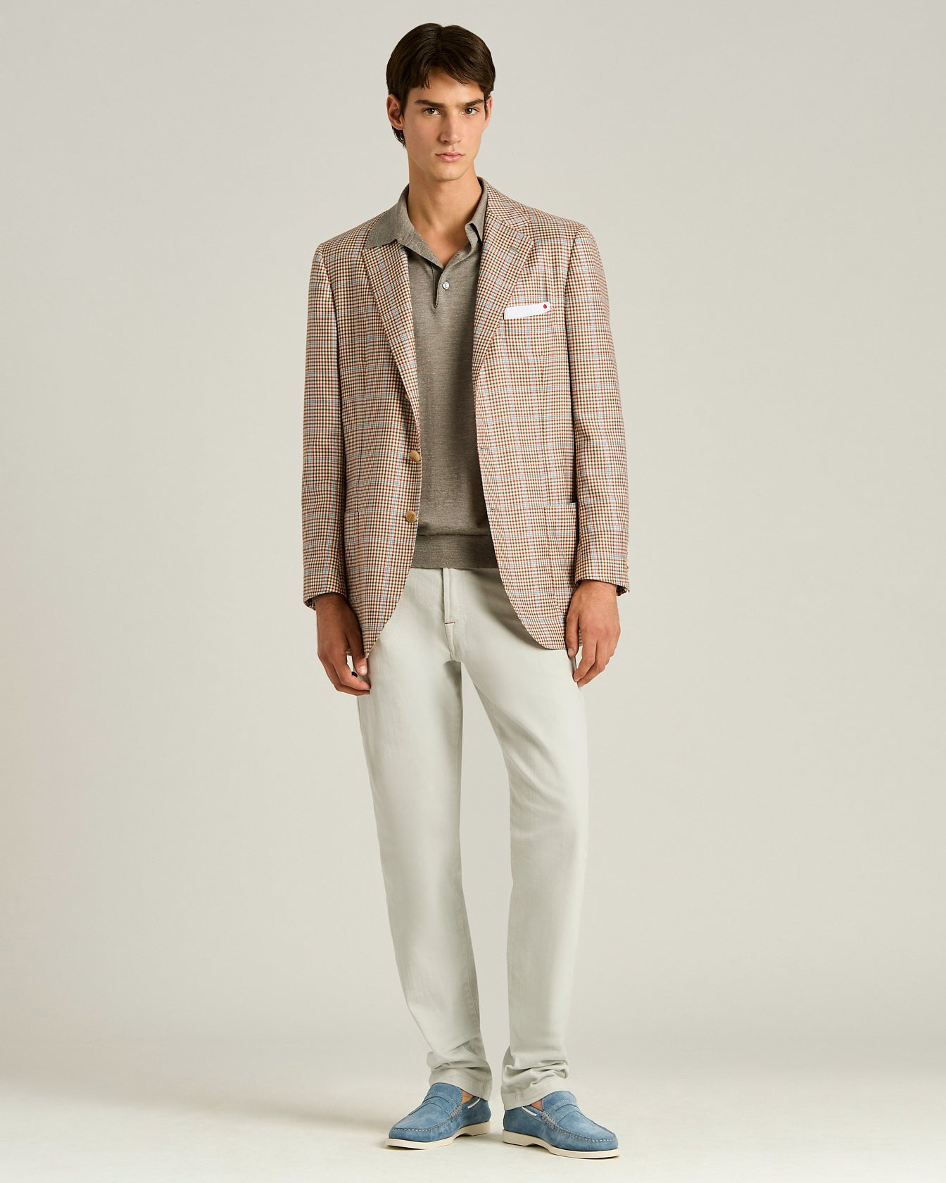 LIGHTWEIGHT KNIT LONG-SLEEVED POLO SHIRT