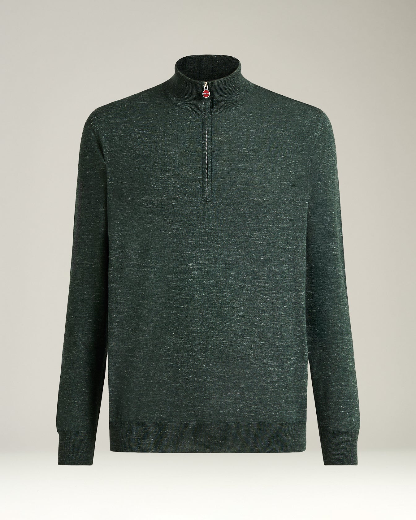 MAGLIA LUPETTO CON ZIP IN SETA, CASHMERE E LINO