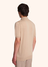 Kiton natural beige jersey poloshirt for man, in cotton 3