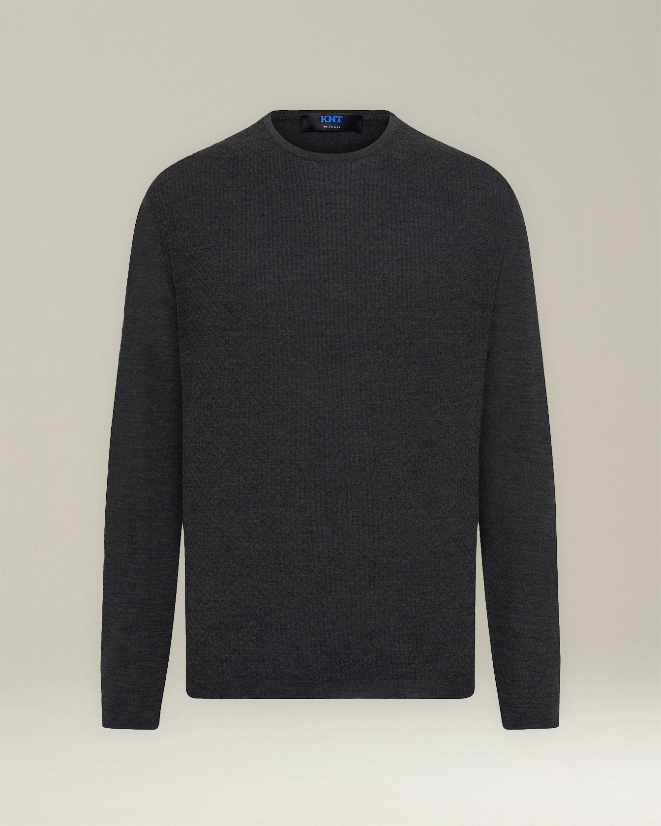 WOOL AND SILK BLEND CREW NECK JUMPER