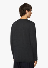 WOOL AND SILK BLEND CREW NECK JUMPER