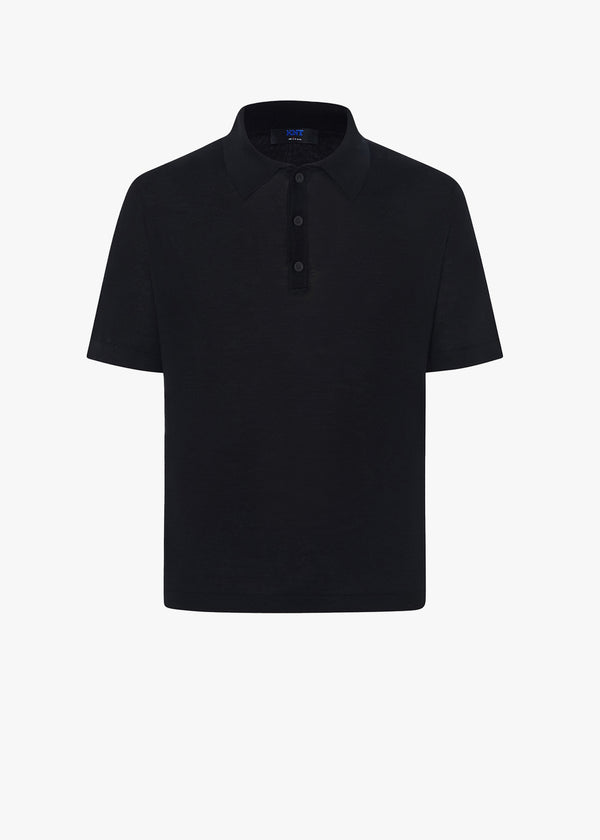 DELUXE WOOL AND SILK POLO SHIRT