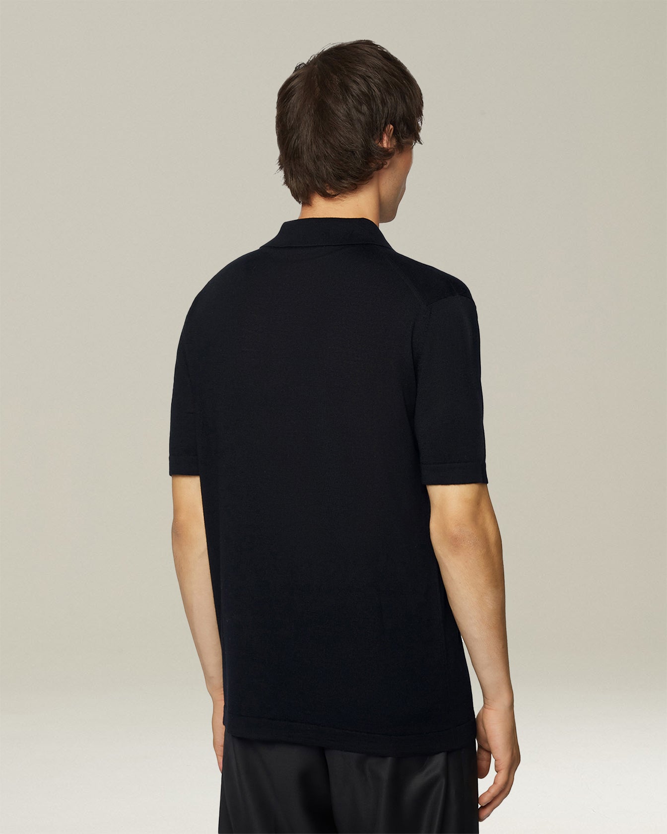 DELUXE WOOL AND SILK POLO SHIRT