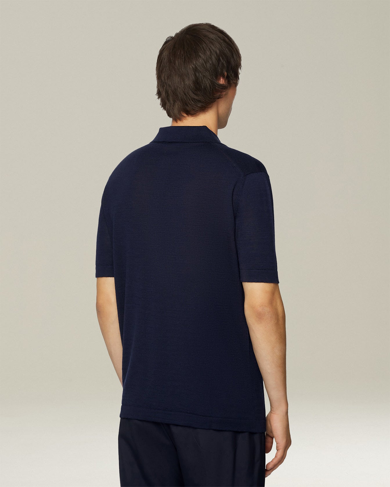 DELUXE WOOL AND SILK POLO SHIRT