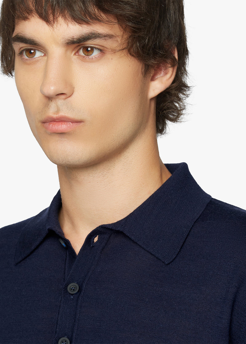 DELUXE WOOL AND SILK POLO SHIRT