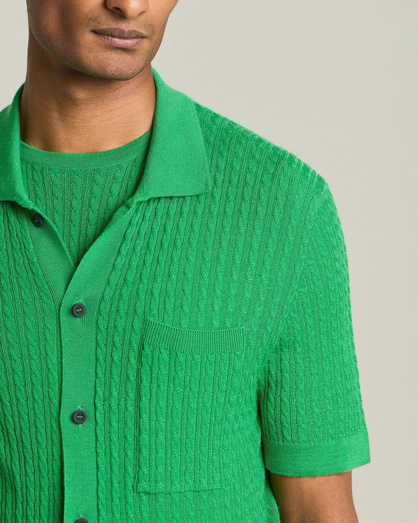 KNT WOOL AND SILK KNIT SHIRT