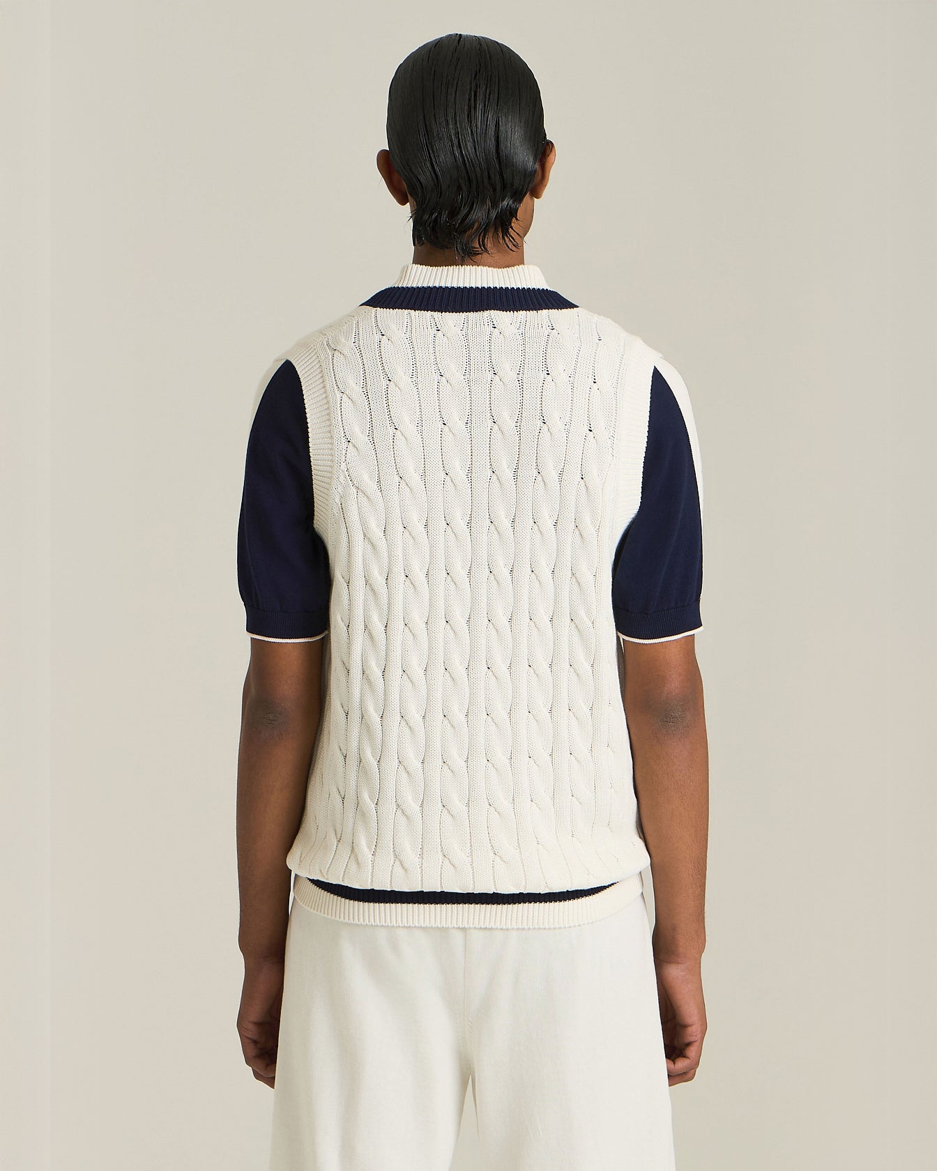 KNT COTTON KNIT SWEATER VEST - TENNIS CAPSULE COLLECTION