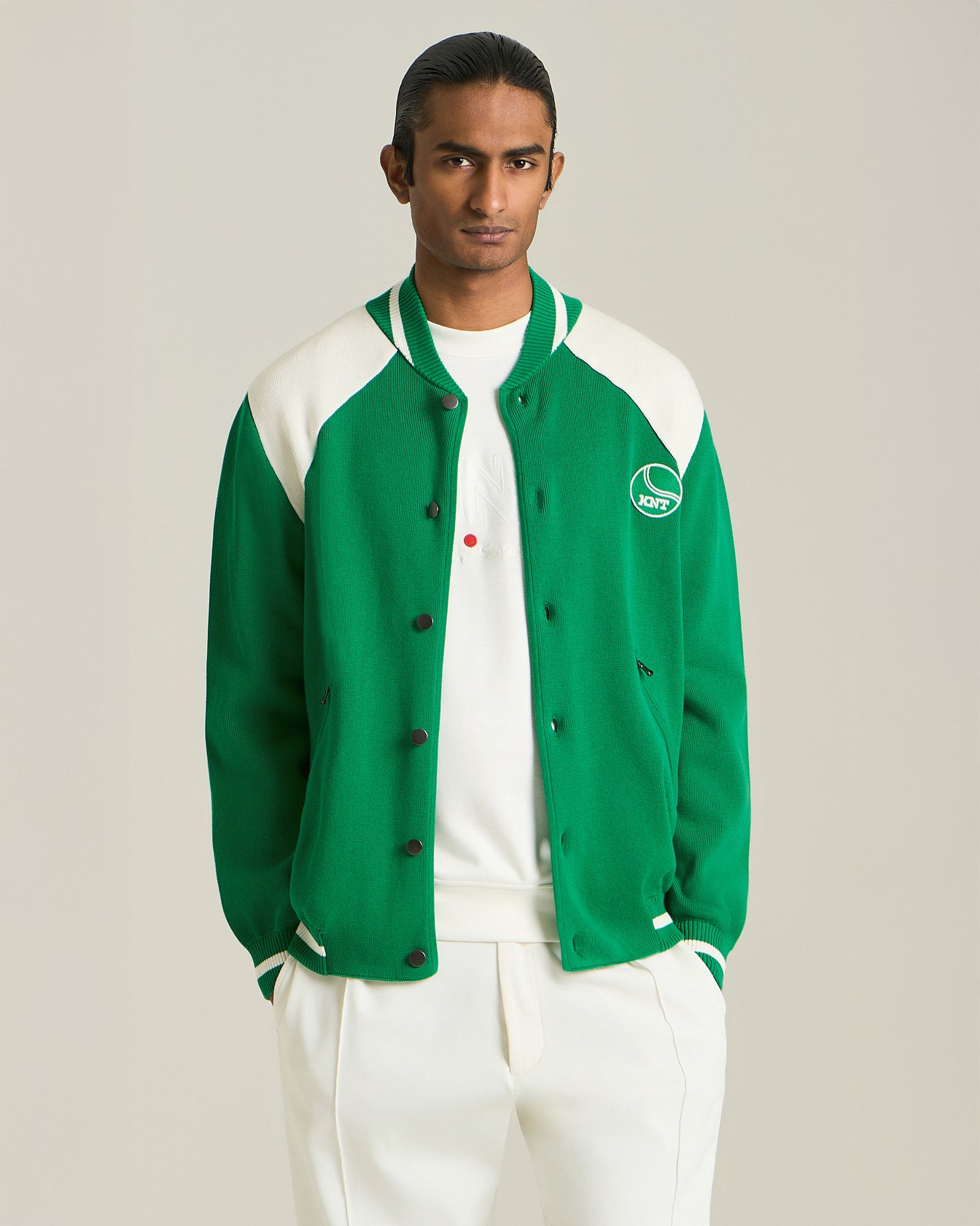 KNT COTTON VARSITY JACKET - TENNIS CAPSULE COLLECTION