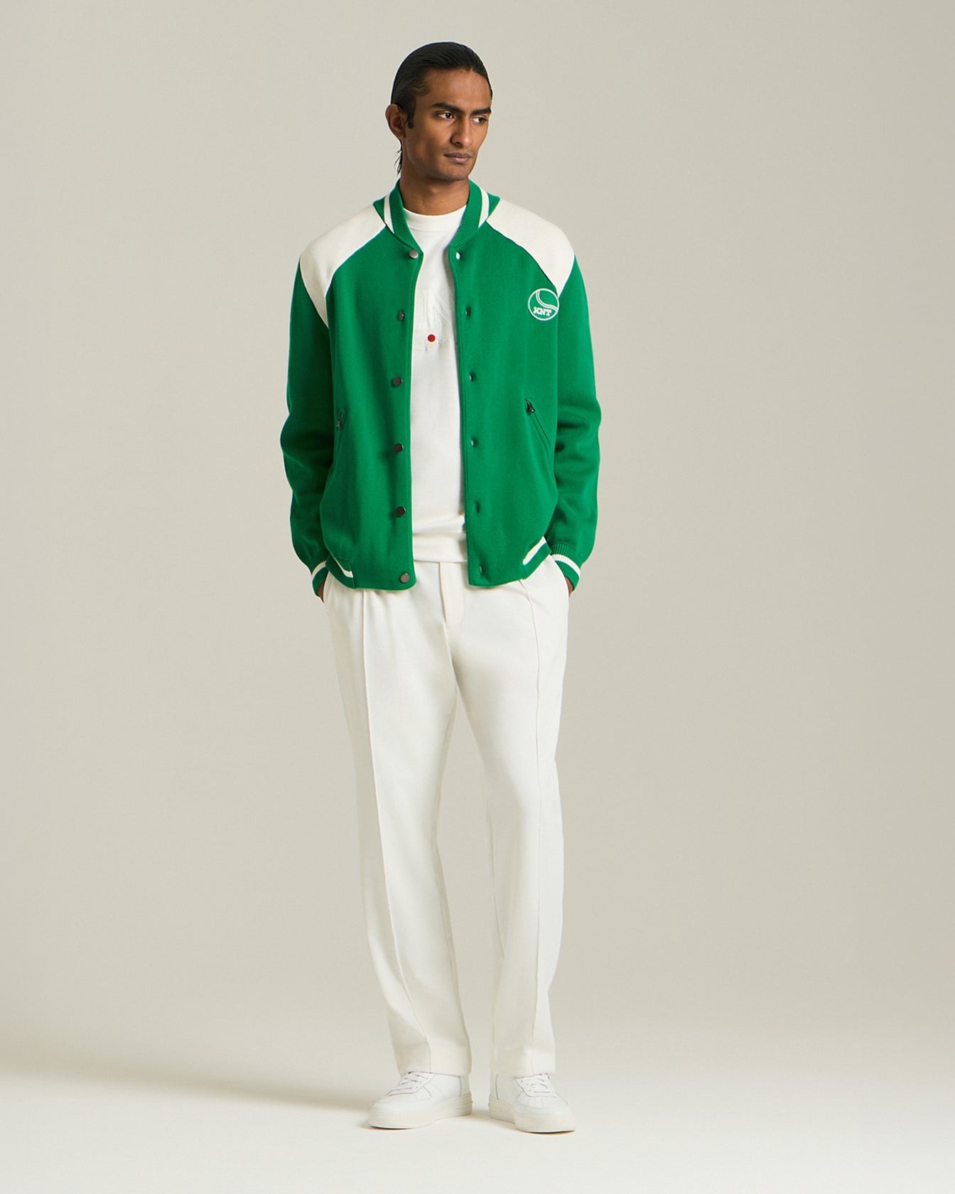 KNT COTTON VARSITY JACKET - TENNIS CAPSULE COLLECTION