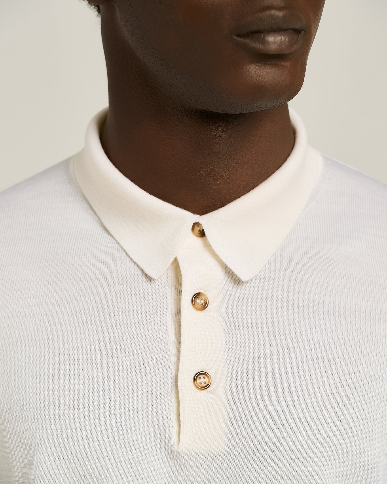 VIRGIN WOOL LONG-SLEEVED POLO SHIRT