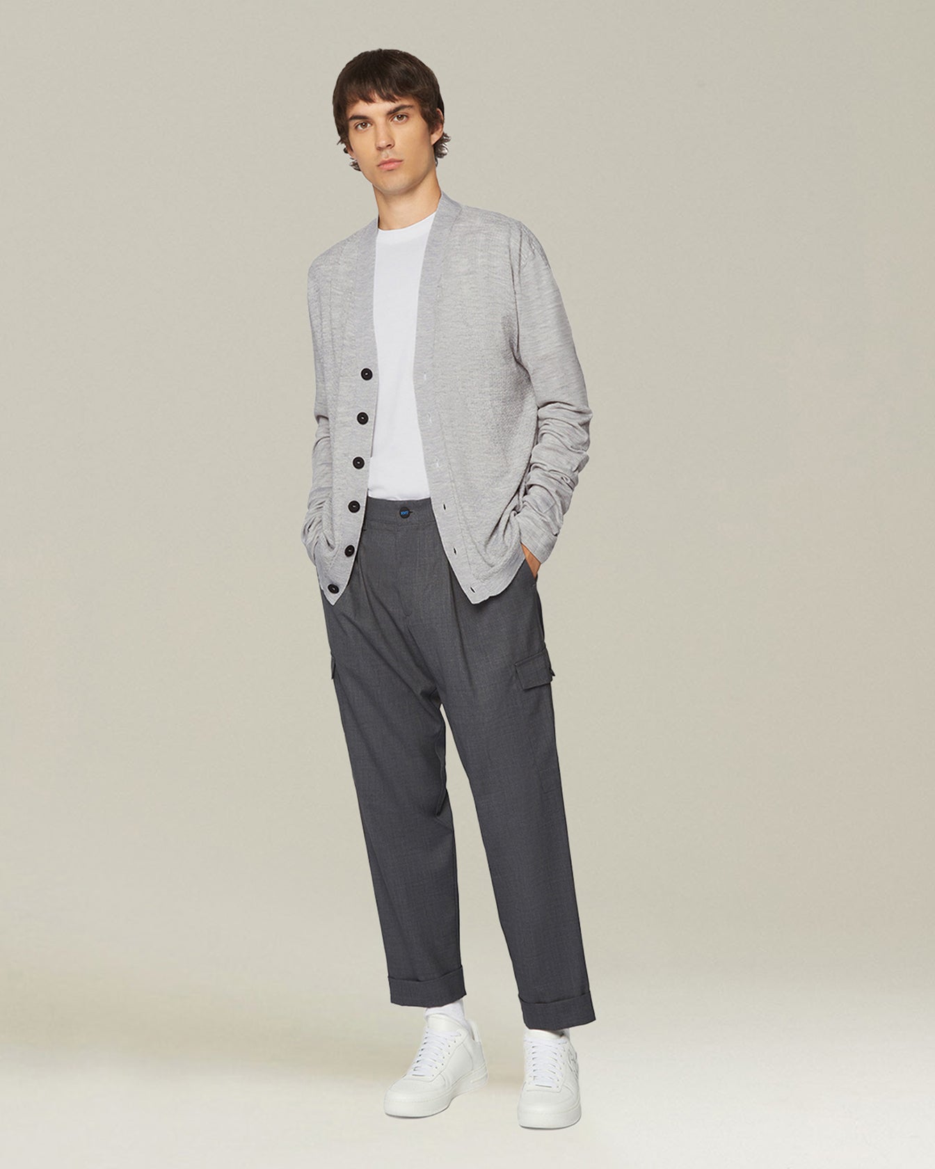 WOOL CARGO TROUSERS