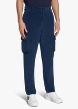 Knt blue trousers in cotton 2