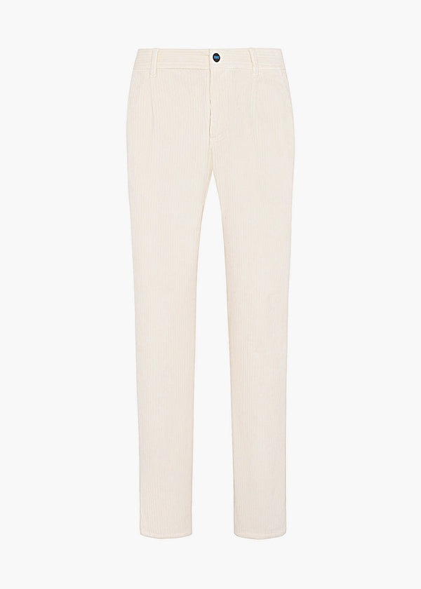 Knt white trousers in cotton 1