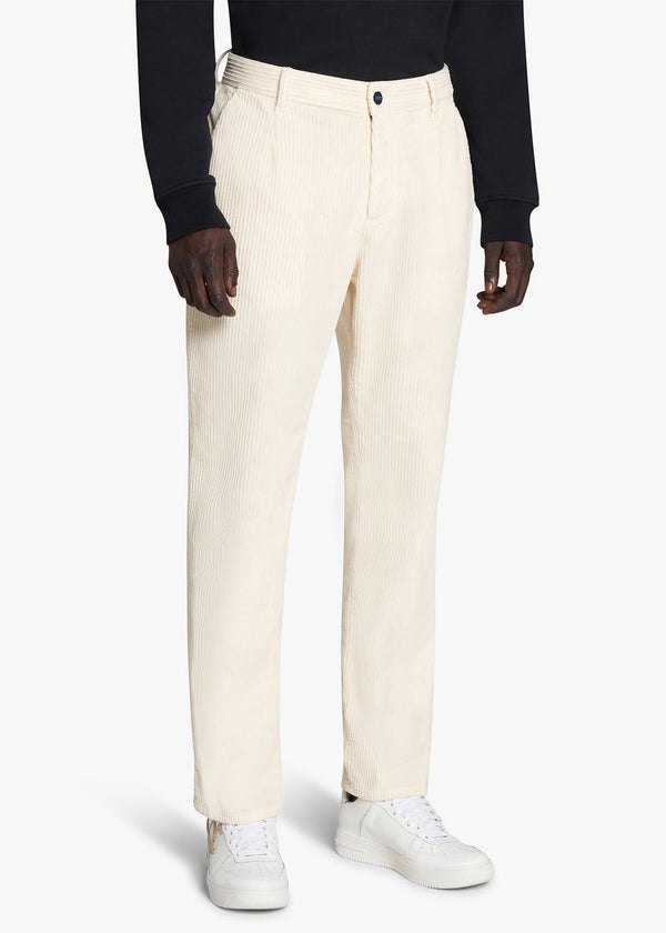 Knt white trousers in cotton 2