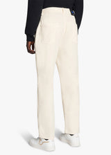 Knt white trousers in cotton 3