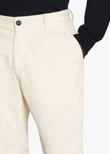 Knt white trousers in cotton 4