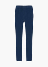 Knt blue trousers in cotton 1