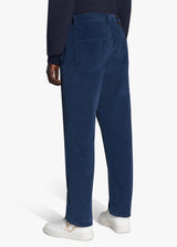 Knt blue trousers in cotton 3