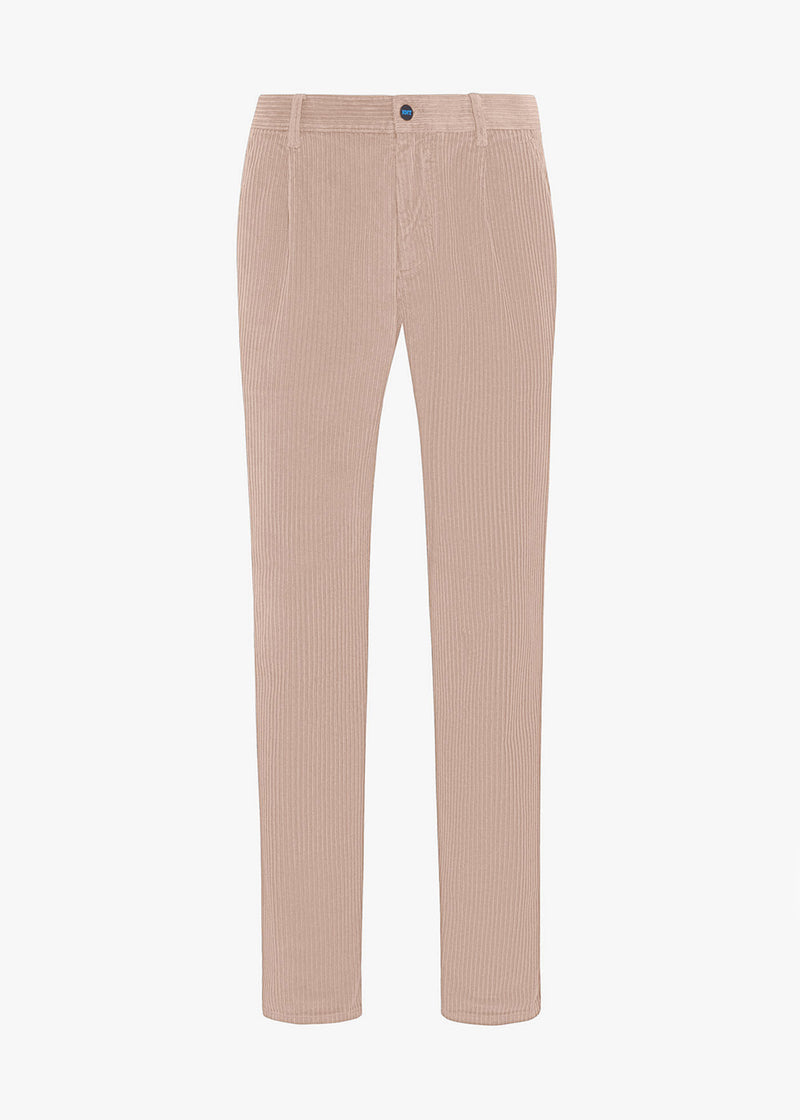 Knt beige trousers in cotton 1