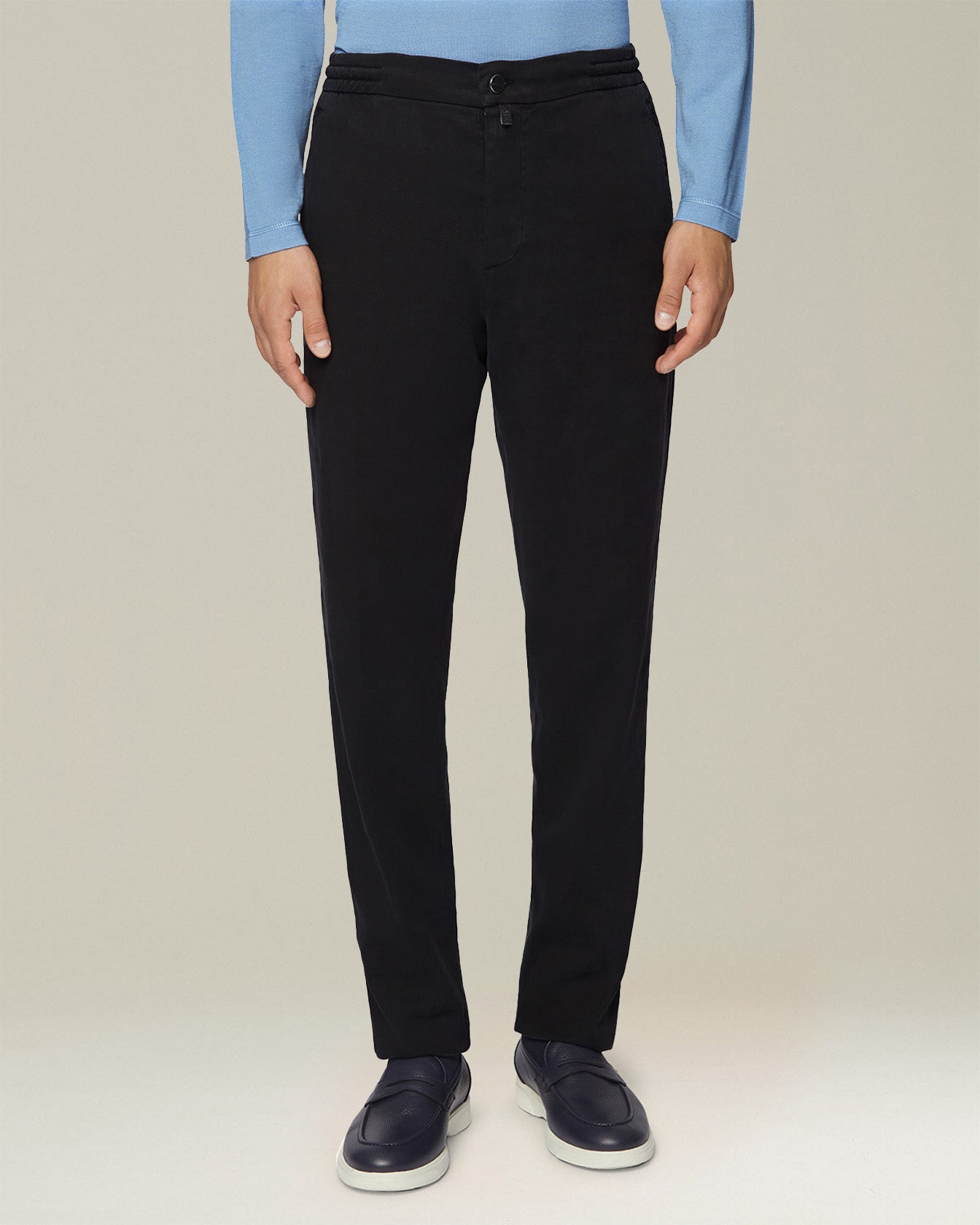 COTTON BLEND COMFORT TROUSERS