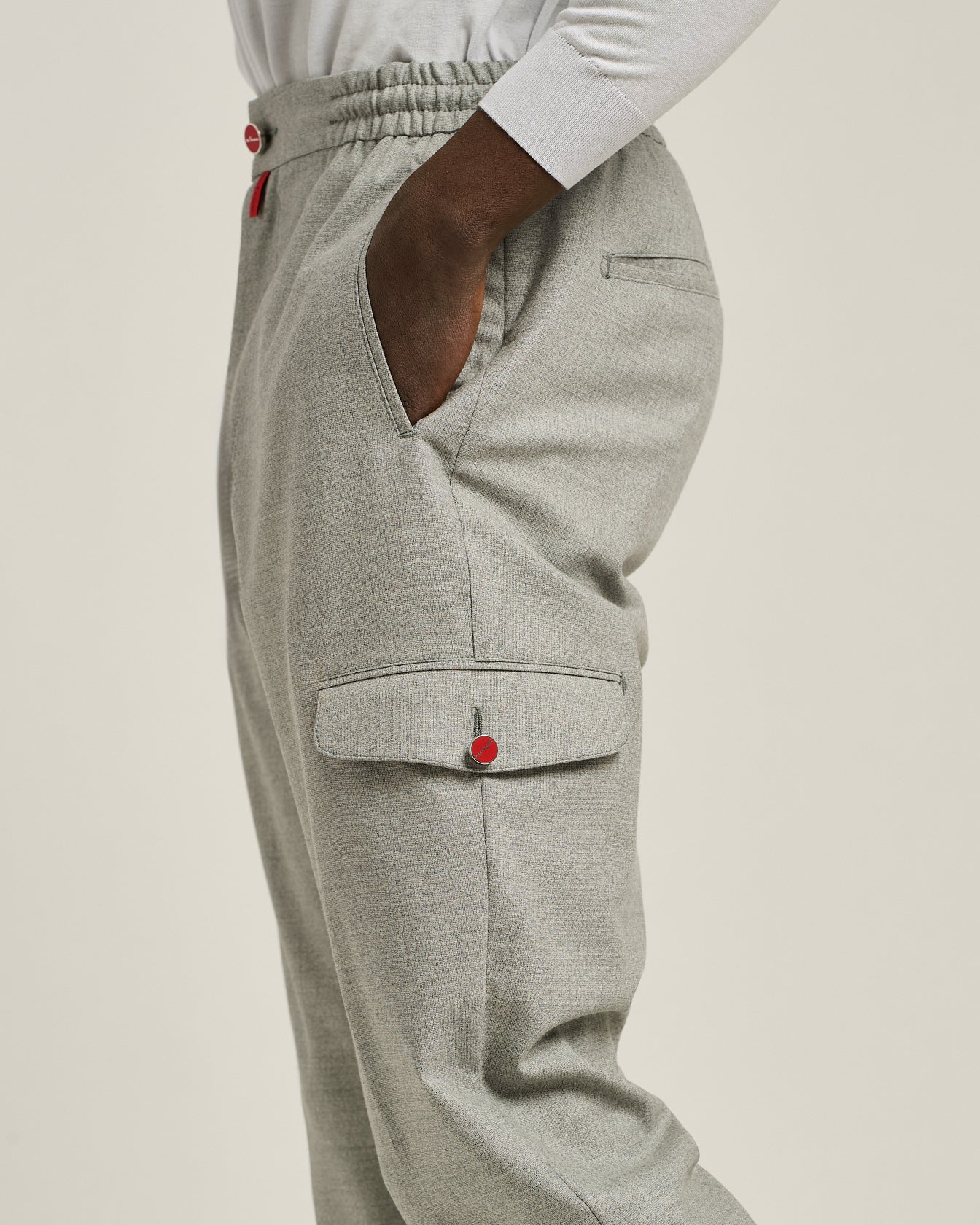 PANTALONI CARGO IN LANA