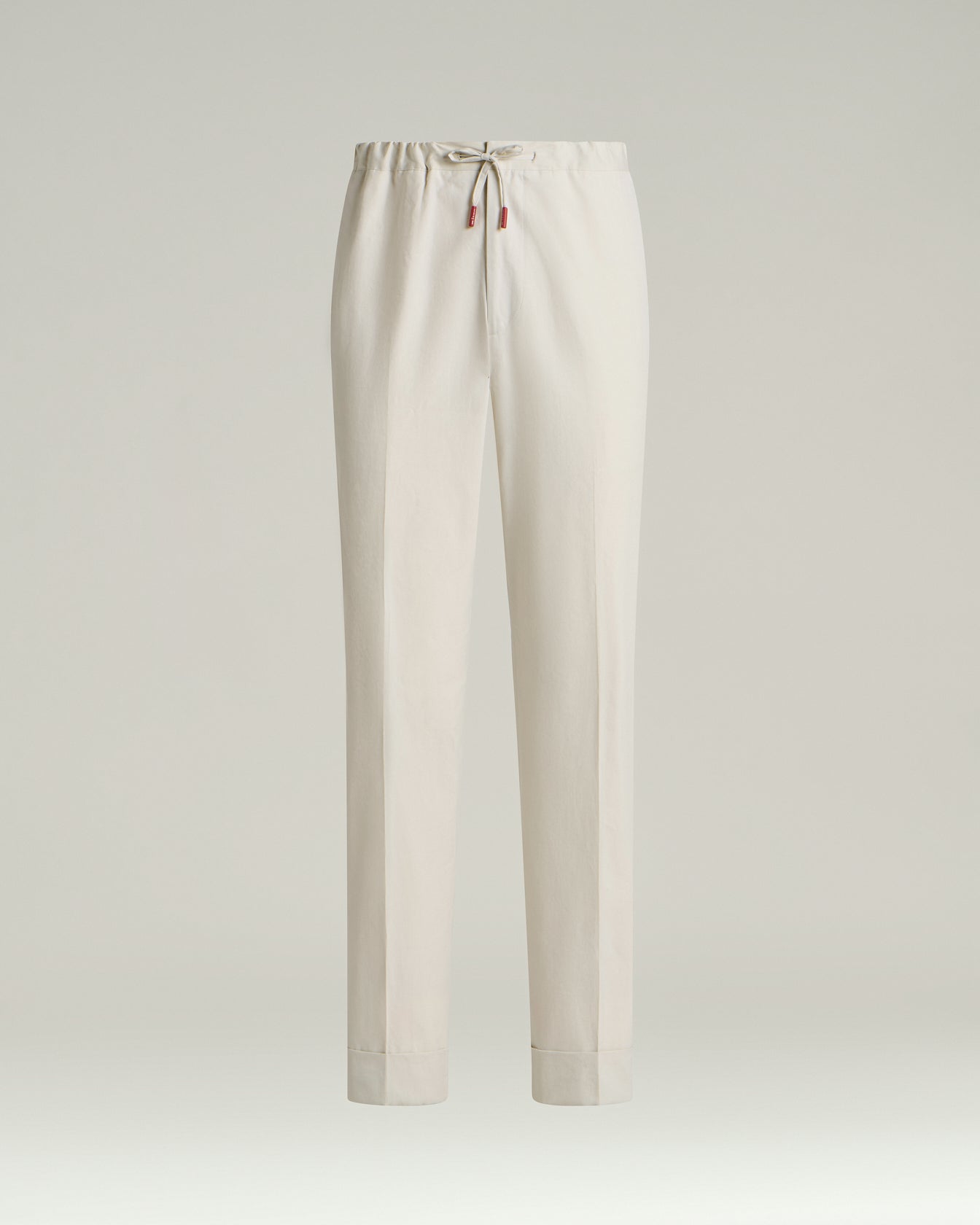COTTON TROUSERS WITH ELASTICATED WAIST