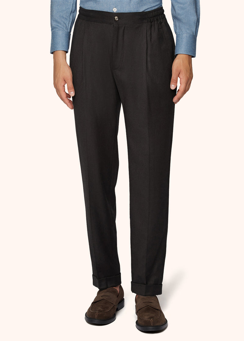 COTTON AND CASHMERE COMFORT TROUSERS