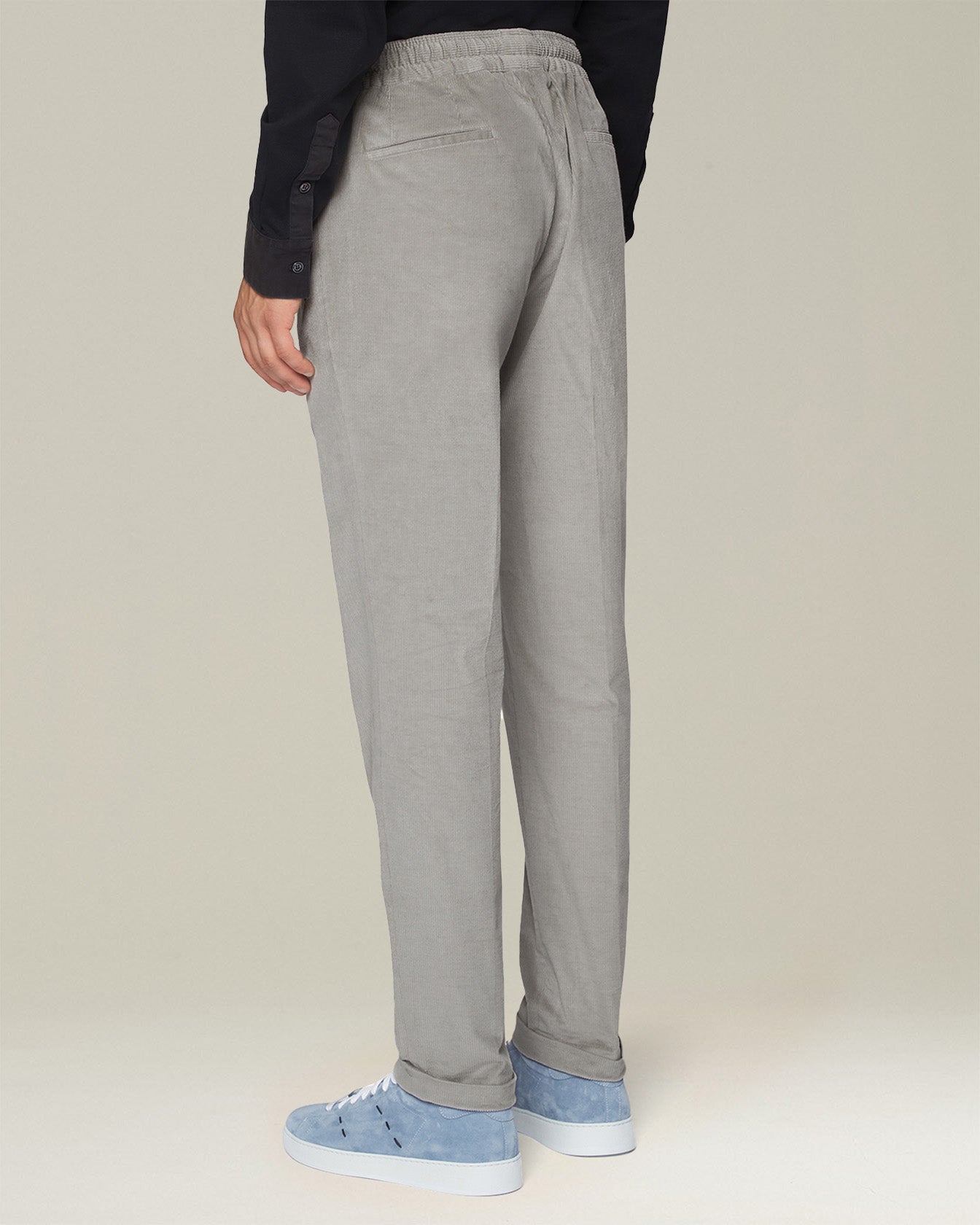 COTTON AND WOOL COMFORT TROUSERS