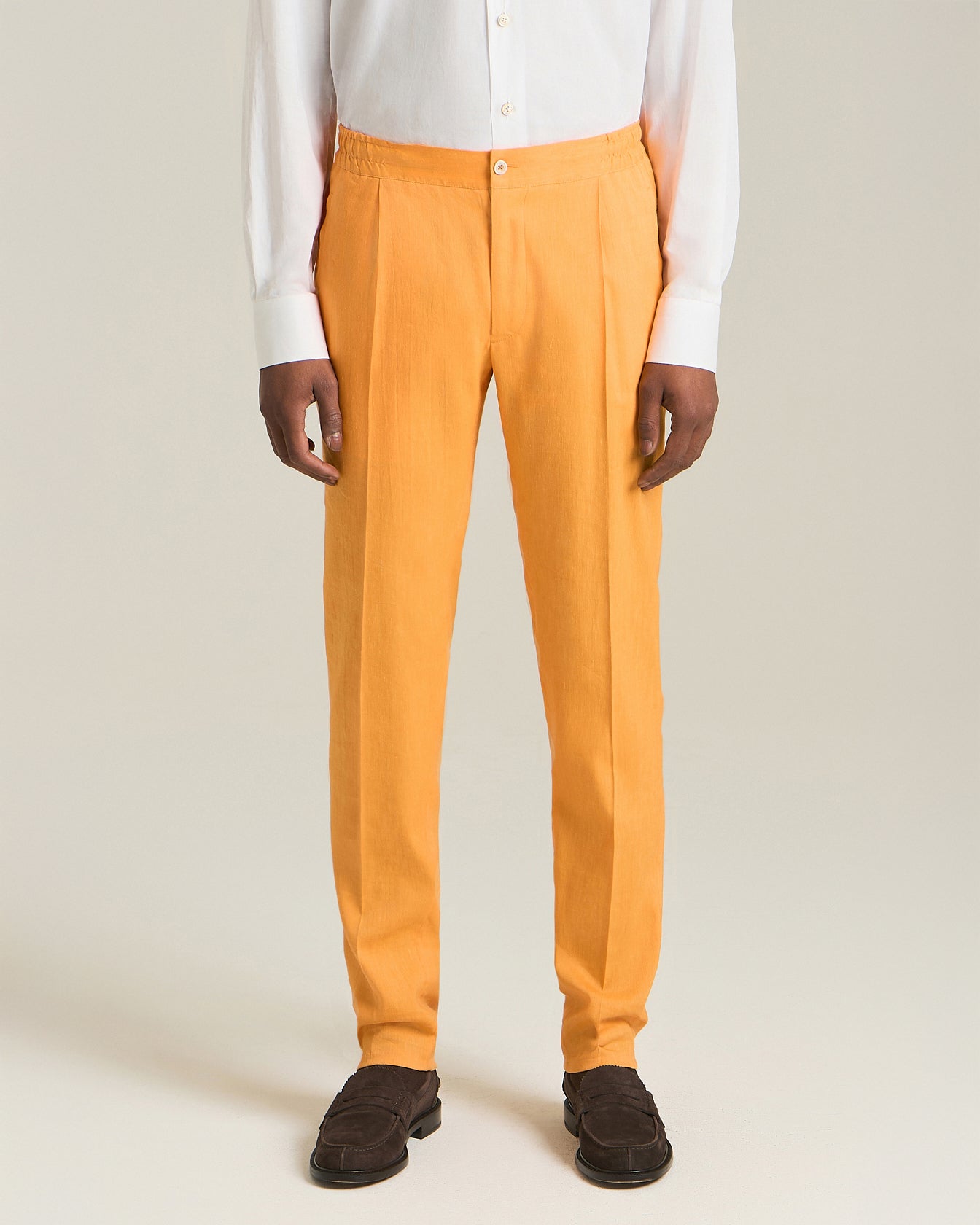 COMFORT LINEN AND WOOL TROUSERS