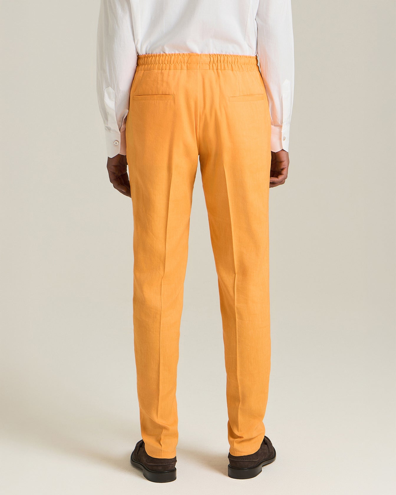 COMFORT LINEN AND WOOL TROUSERS