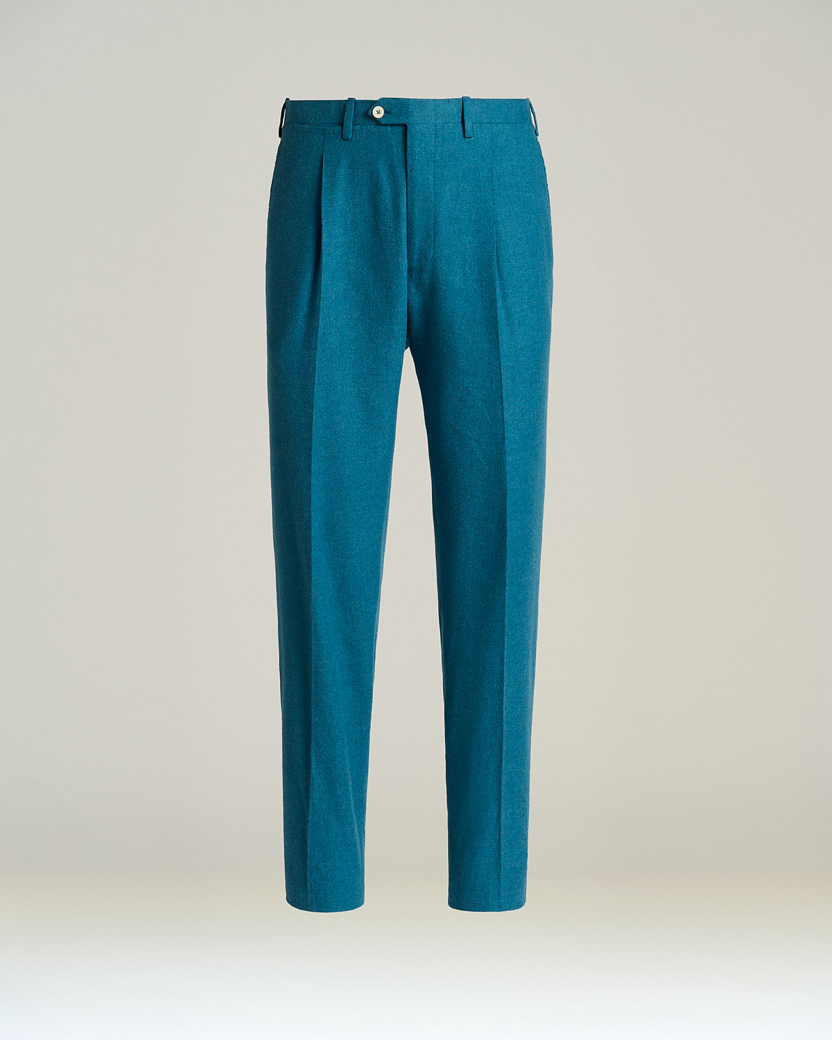 BLUE SOFT COTTON PANTS WITH FRONT PLEATS 1