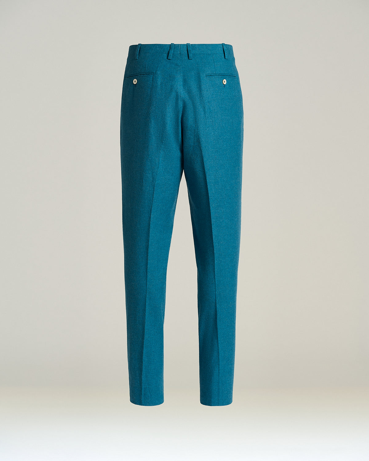 BLUE SOFT COTTON PANTS WITH FRONT PLEATS 2