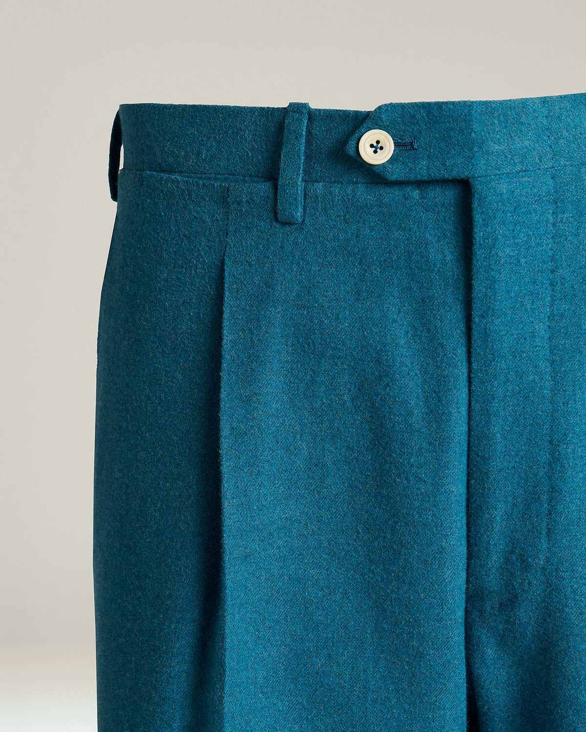 BLUE SOFT COTTON PANTS WITH FRONT PLEATS 3