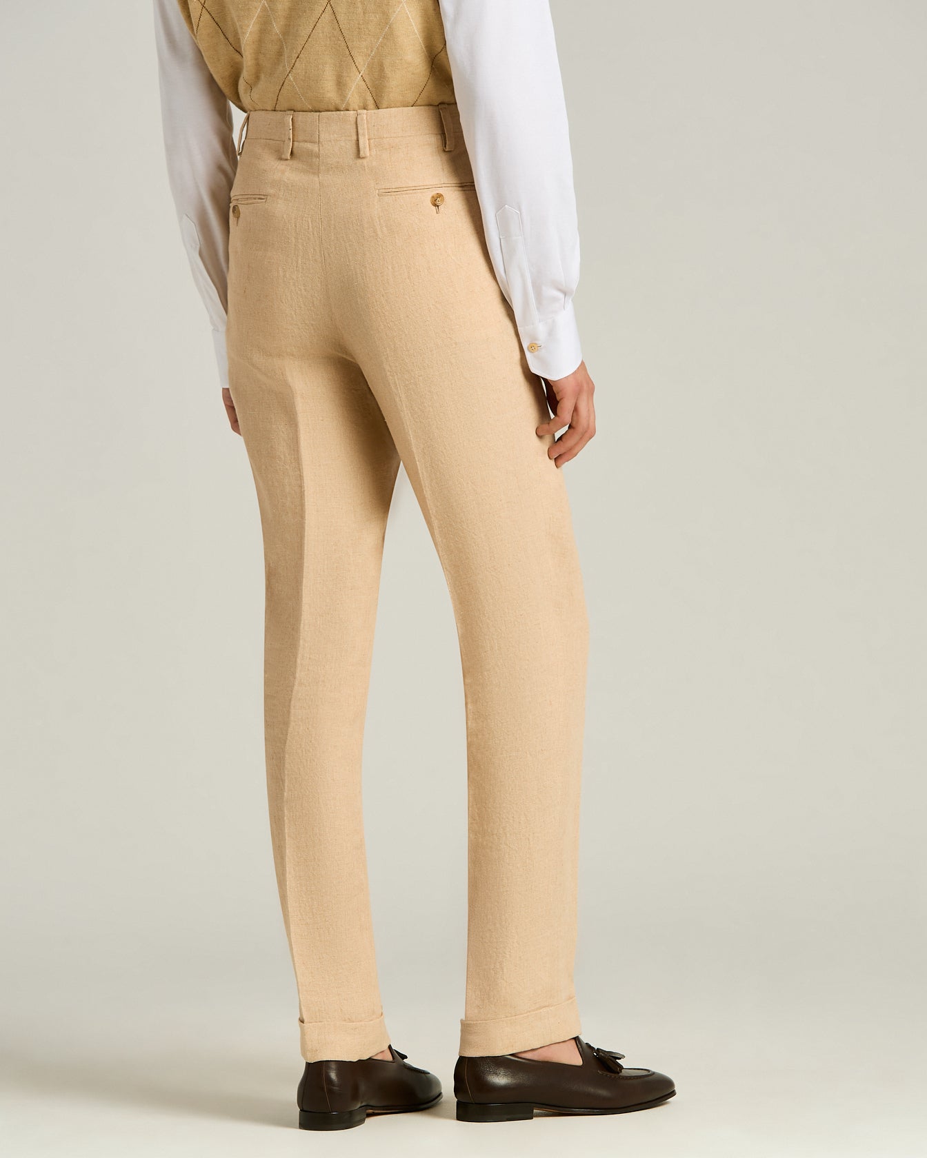 LINEN TROUSERS WITH DARTS