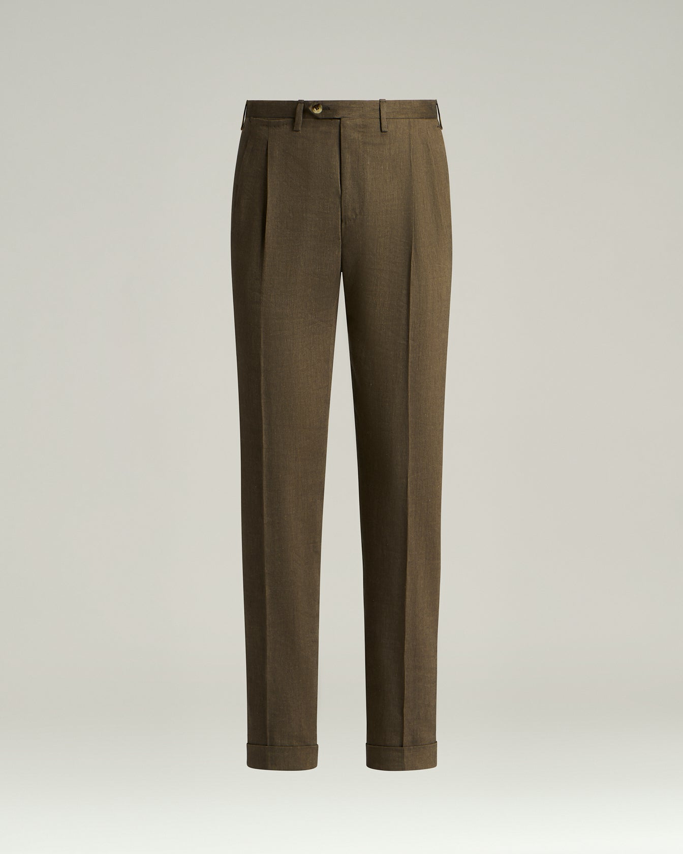 TAILORED LINEN AND WOOL TROUSERS