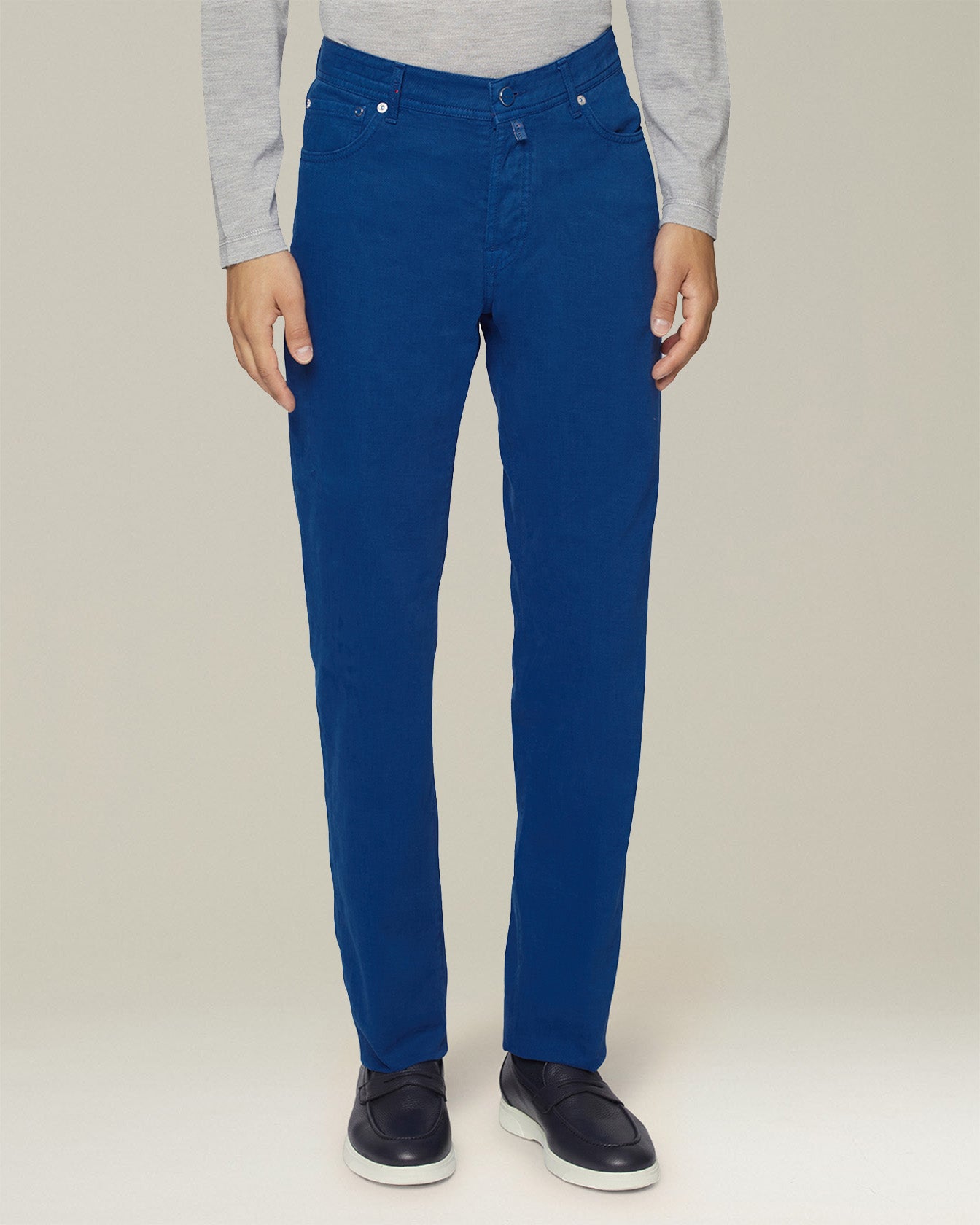 DENIM AND CASHMERE TAILORED JEANS