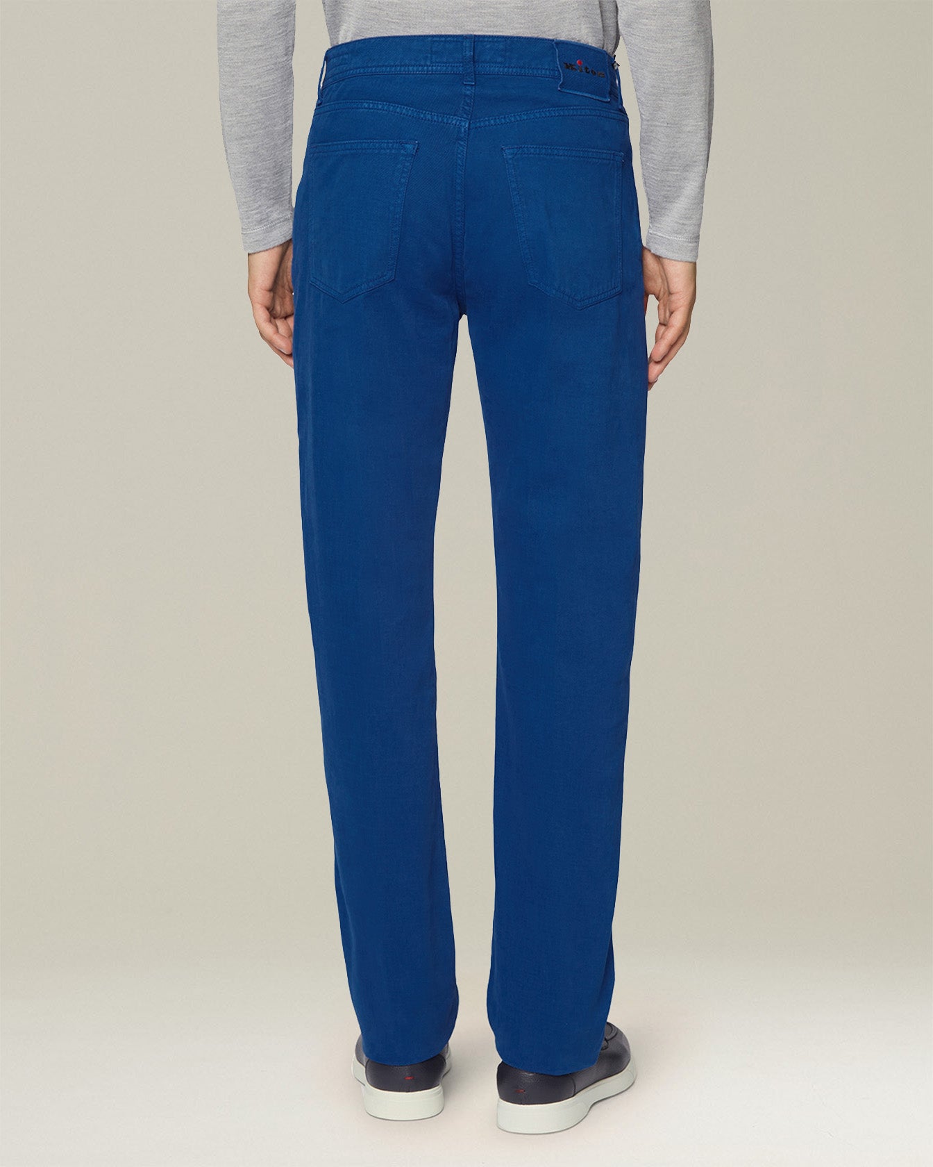 DENIM AND CASHMERE TAILORED JEANS