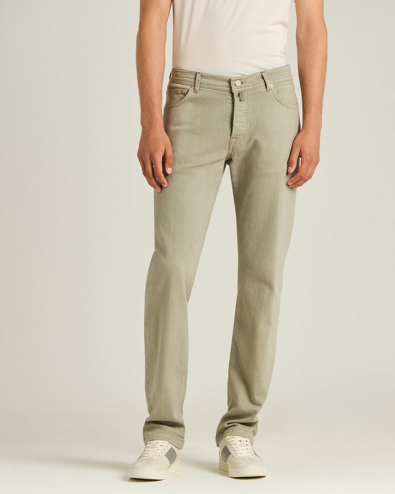 STRETCH COTTON FIVE-POCKET TROUSERS