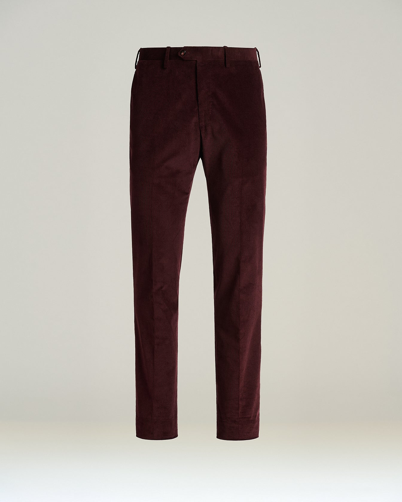 PANTALONI IN VELLUTO DI COTONE E LANA DALLA LINEA CONTEMPORANEA