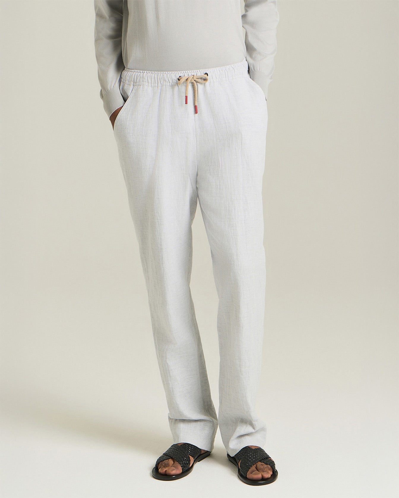 PANTALONE PULL-ON COMFORT IN COTONE E LINO