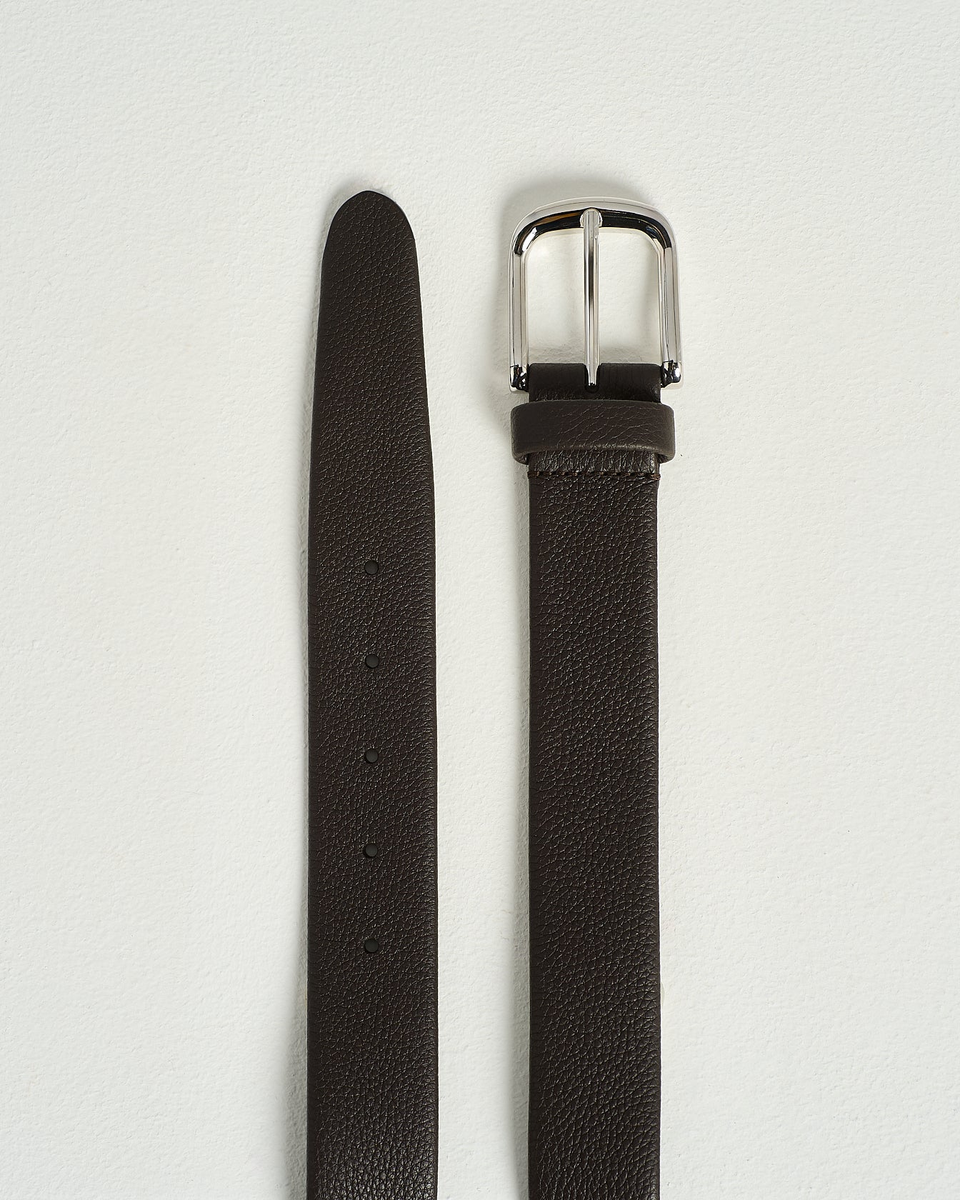 CINTURA IN PELLE MARTELLATA CON FIBBIA LUCIDA