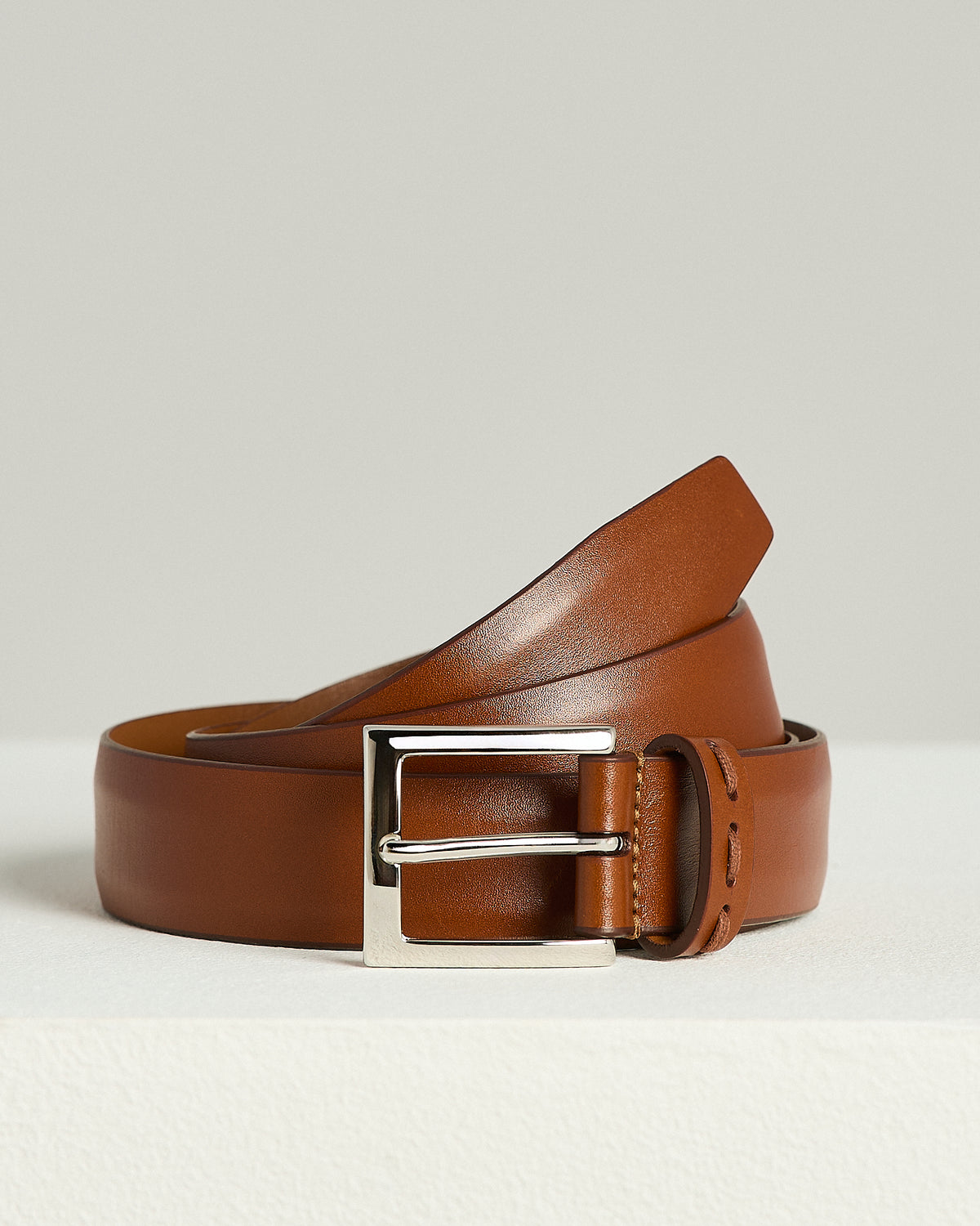 WOOD CALFSKIN BELT WITH METAL BUCKLE 1
